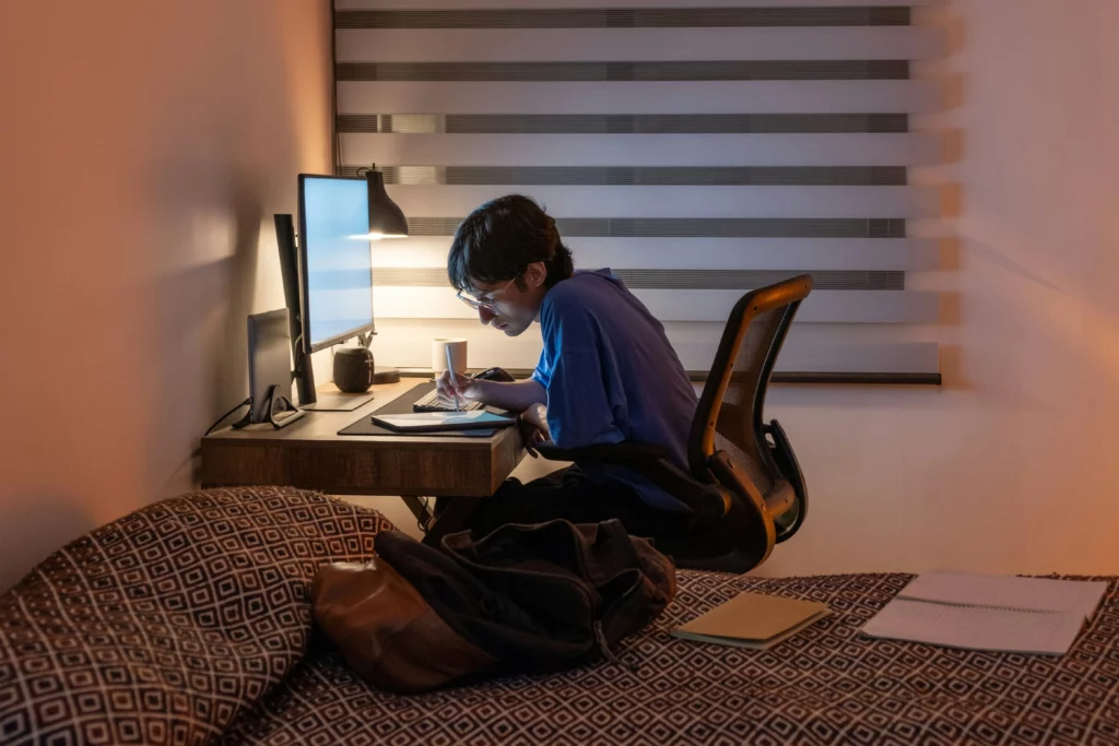 student learning in the dark